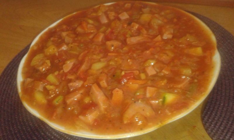 Bigos z cukinii i innych dodatków