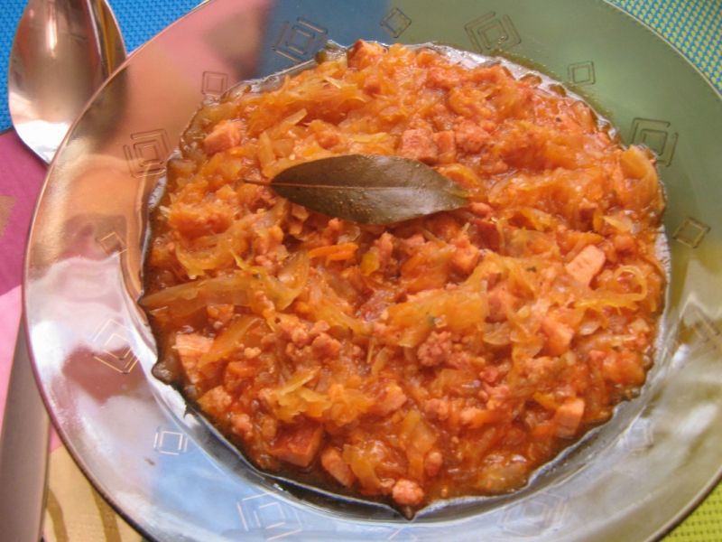 Bigos z kiszonej kapusty