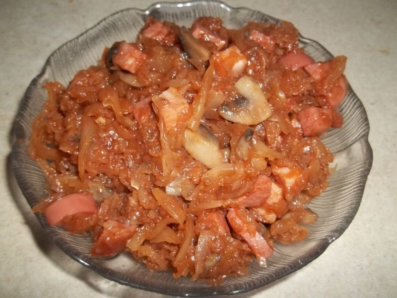 Bigos z pieczarkami