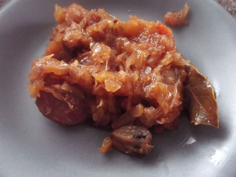 Bigos z pieczarkami