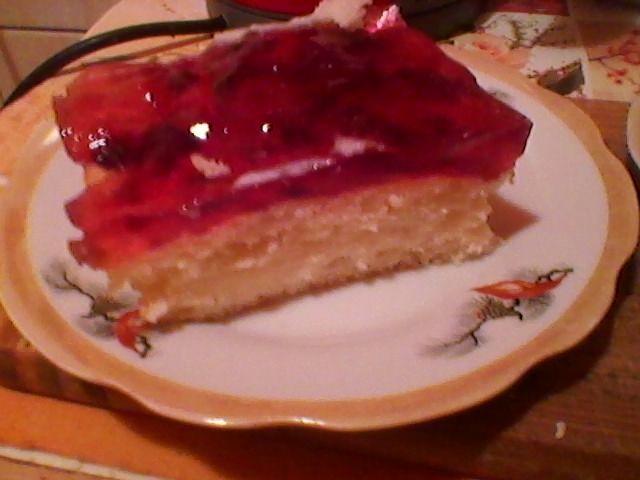 Biszkopt z budyniem i galaretką