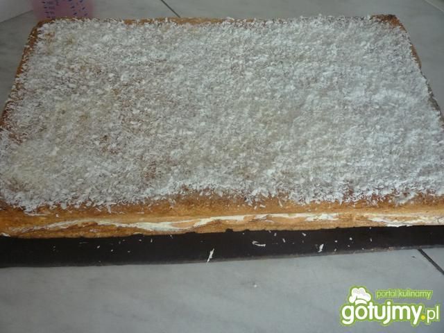 Biszkopt z galaretką i biszkoptami 