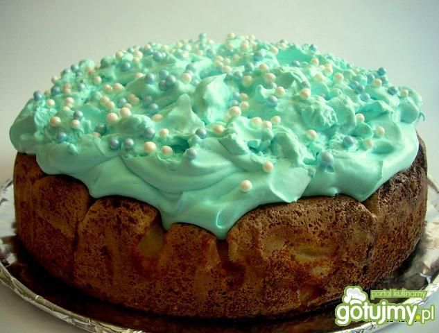 Biszkopt z jabłkami i pianką  Biszkopt z jabłkami i pianką