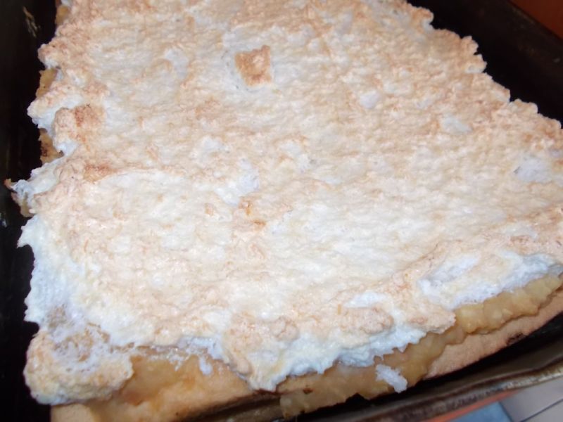 Biszkopt z jabłkami pod kokosową pierzynką Biszkopt z jabłkami pod kokosową pierzynką