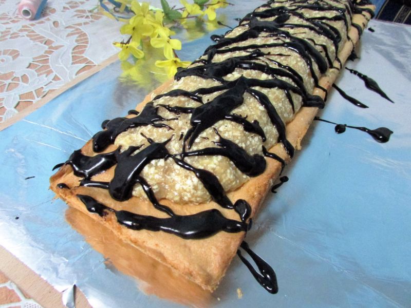 Biszkopt z masą bananową Biszkopt z masą bananową