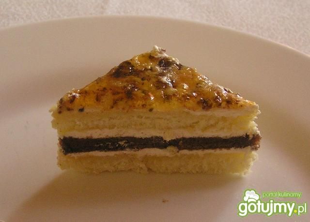 Biszkopt z masą i karmelem Biszkopt z masą i karmelem