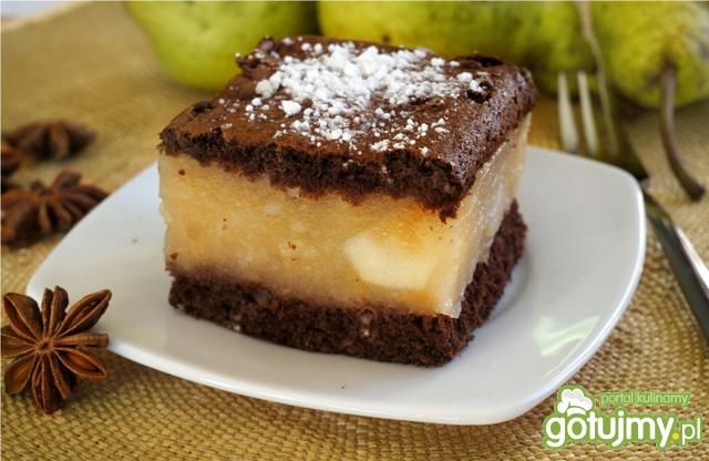 Biszkopt z musem gruszkowym Biszkopt z musem gruszkowym