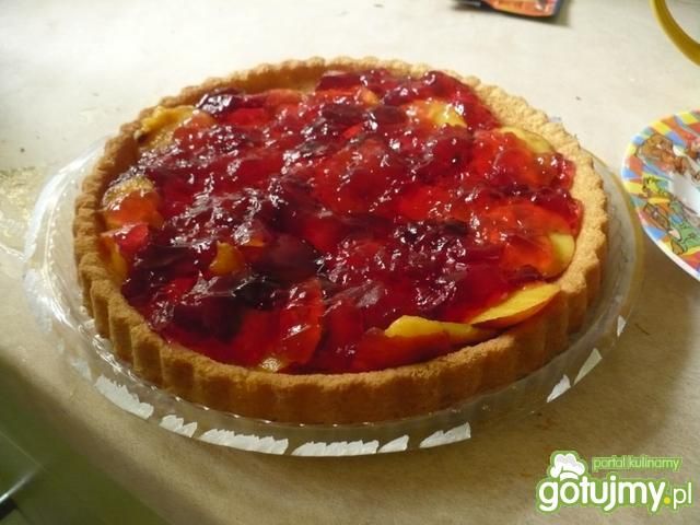 Biszkoptowa tarta z galaretką Biszkoptowa tarta z galaretką