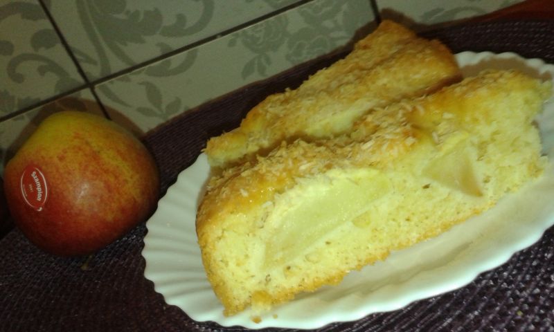 Biszkoptowe ciasto z jabłkiem