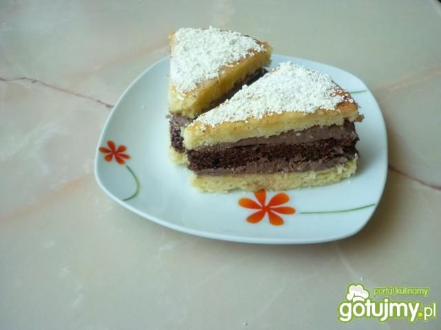 Biszkoptowe ciasto z masą czekoladową