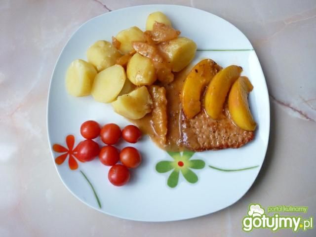 Bitki wieprzowe z nektarynkami Bitki wieprzowe z nektarynkami