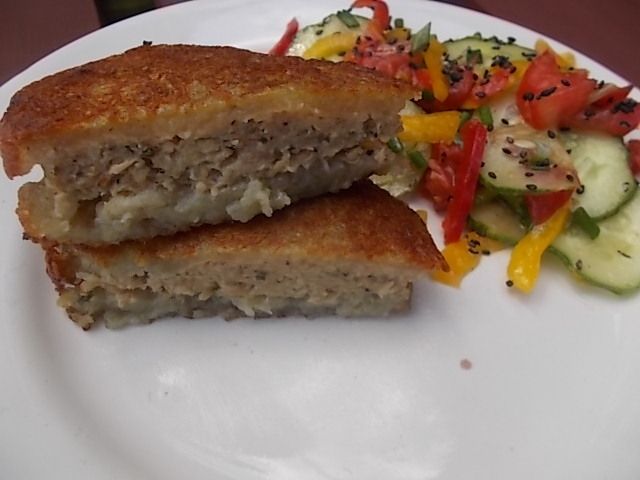 Bliny królewskie z mięsem i natką