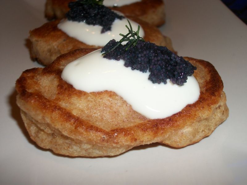 Bliny z jogurtem i kawiorem wg Zub3r'a