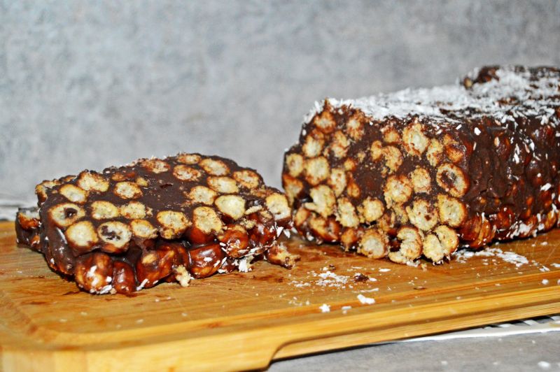 Blok czekoladowy z groszku ptysiowego 