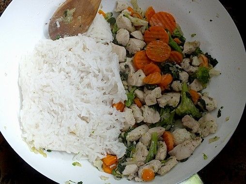 Błysakwiczne danie ryżowe z pokrzywą