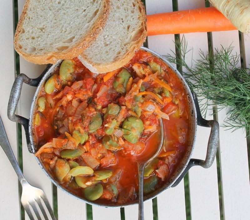 Bób po bolońsku  do słoików na zimę