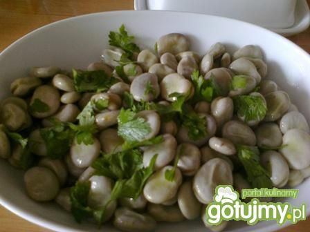 Bób z oliwą z oliwek.