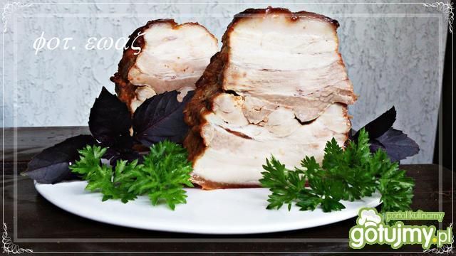 Boczek pieczony w marynacie barbecue
