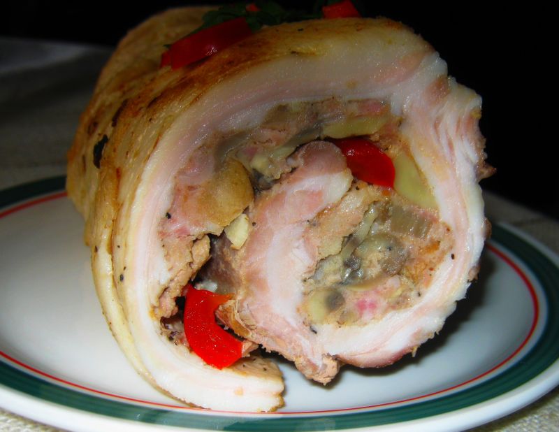 Boczek z farszem Boczek z farszem