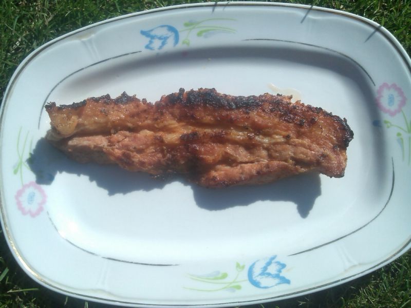 Boczek z grilla marynowany w ketchupie 