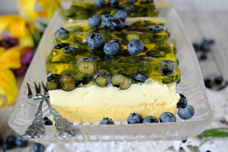 Borówkowy budyniowiec Borówkowy budyniowiec