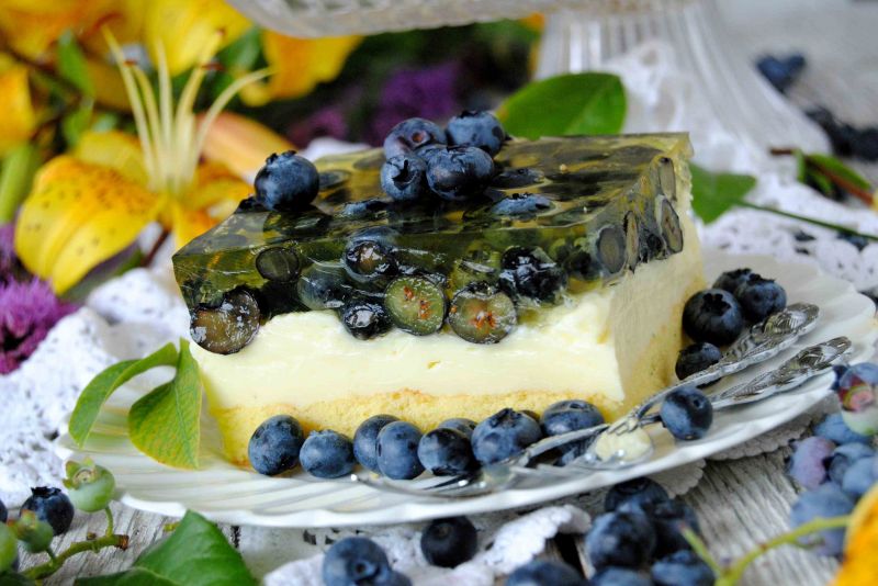 Borówkowy budyniowiec Borówkowy budyniowiec