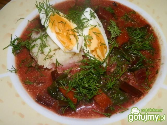 Botwinka z koperkiem i jajkiem.