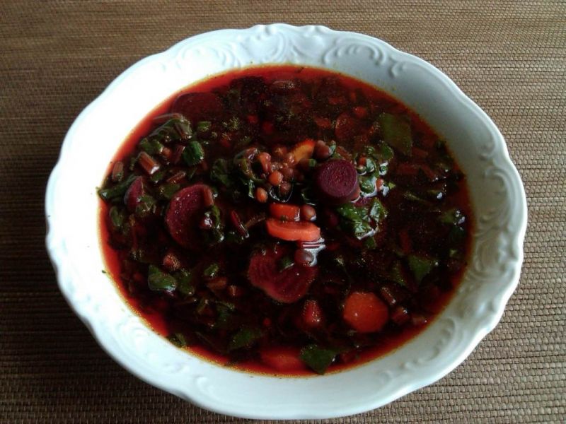 Botwinka z soczewicą 