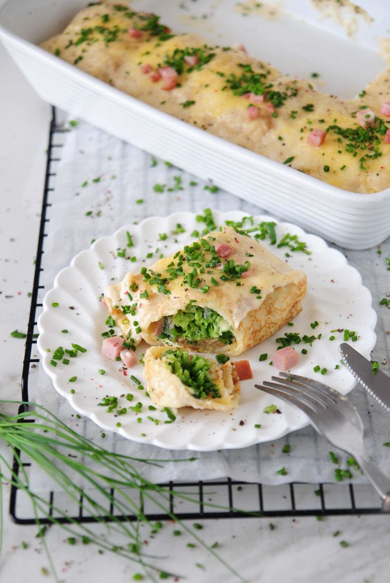 Brokułowe naleśniki pod beszamelem Brokułowe naleśniki pod beszamelem