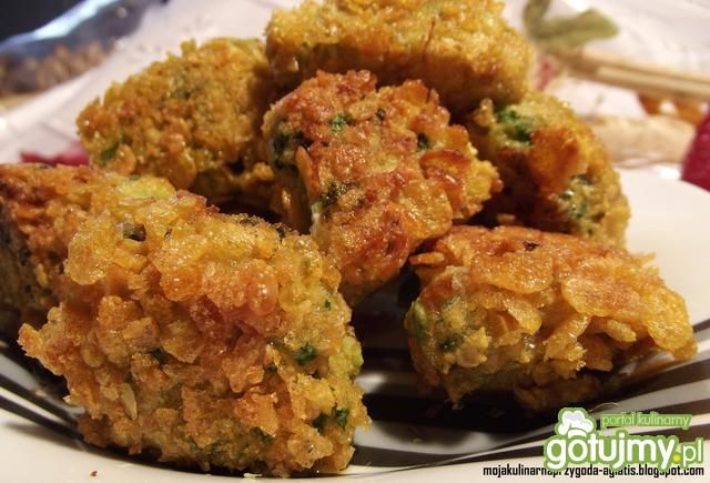 Brokuły w płatkach kukurydzianych