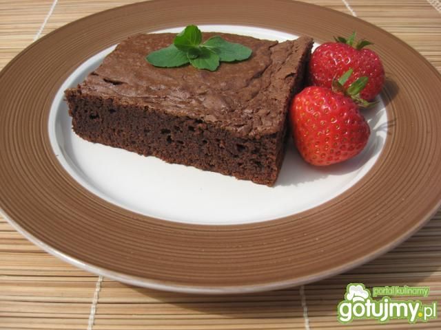 Brownie, amerykański czekoladowy deser Brownie, amerykański czekoladowy deser