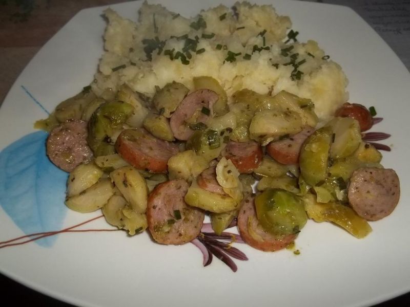 Brukselka z kiełbasą