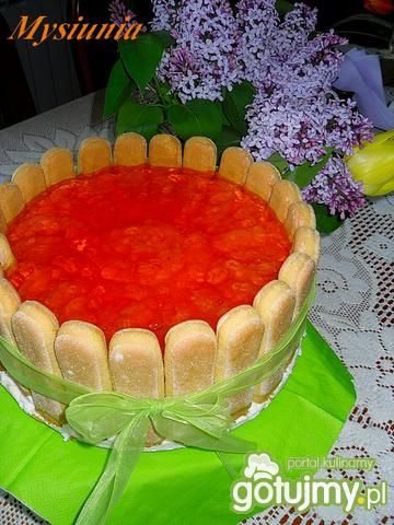 Brzoskwiniowy torcik na zimno