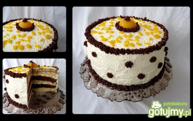 Brzoskwiniowy tort 'Fantazja' Brzoskwiniowy tort 'Fantazja'