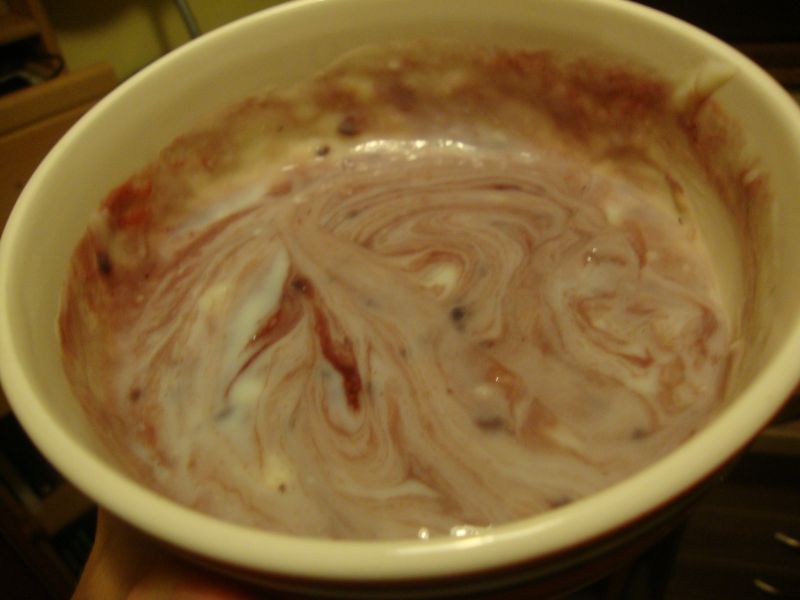 Budyń sojowy z jeżynami