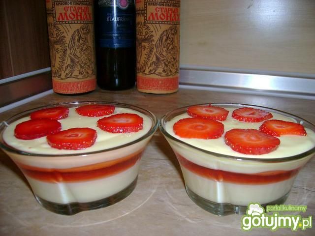 Budyń z galaretką.