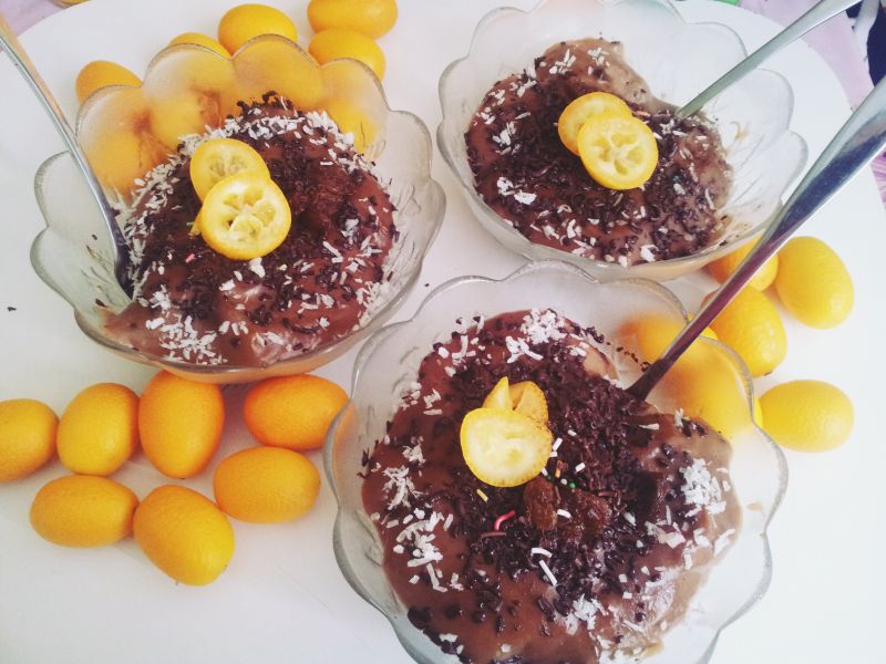 Budyń z kawą chicoree i rodzynkami