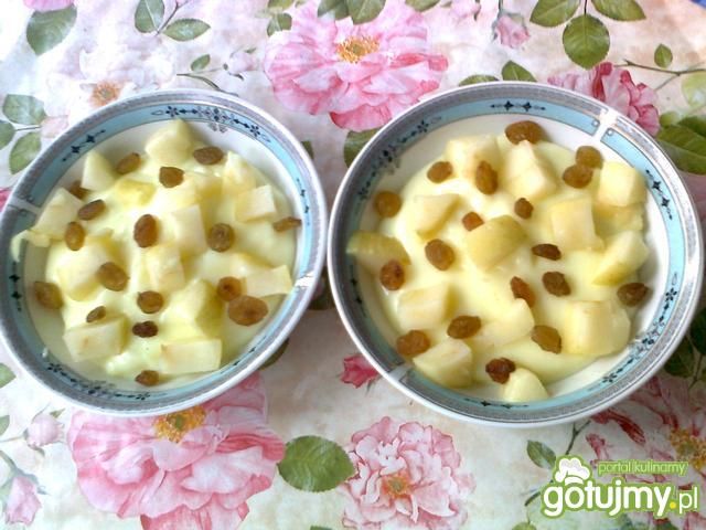Budyń z pieczonym jabłuszkiem