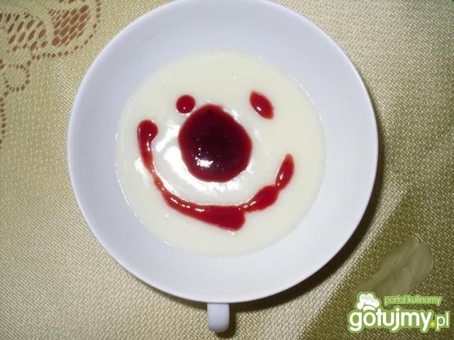 Budyń z sokiem malinowym 