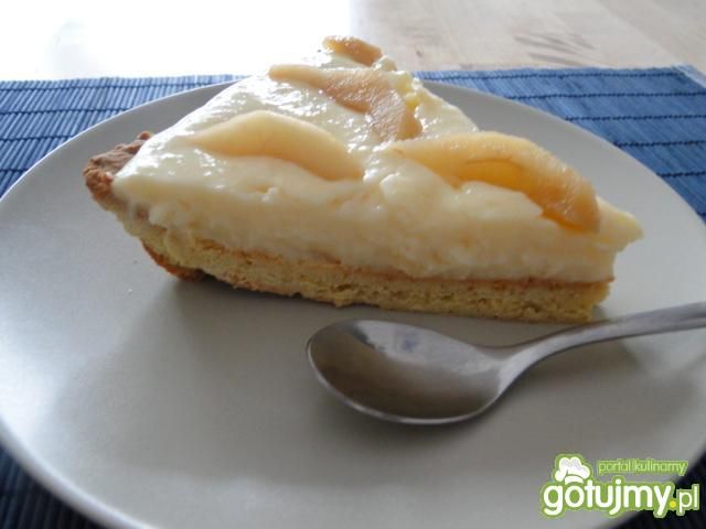 Budyniowa tarta z gruszkami