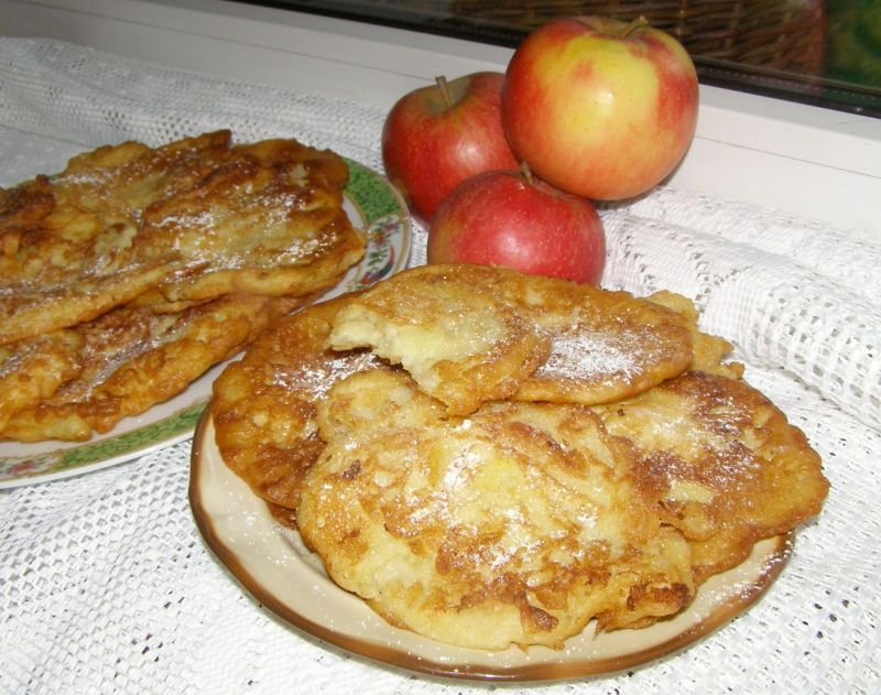 Budyniowe placuszki waniliowe z jabłkiem... Budyniowe placuszki waniliowe z jabłkiem...