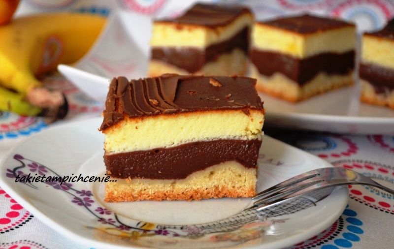 Budyniowe z serem na kruchym cieście 