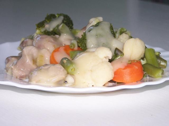 Bukiet warzyw z podrobami