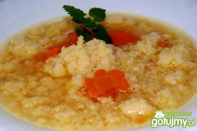 Bulion z kaszą jaglaną  Bulion z kaszą jaglaną