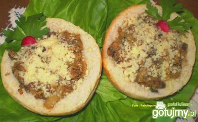 Bułki faszerowane pieczarkami : Bułki faszerowane pieczarkami :