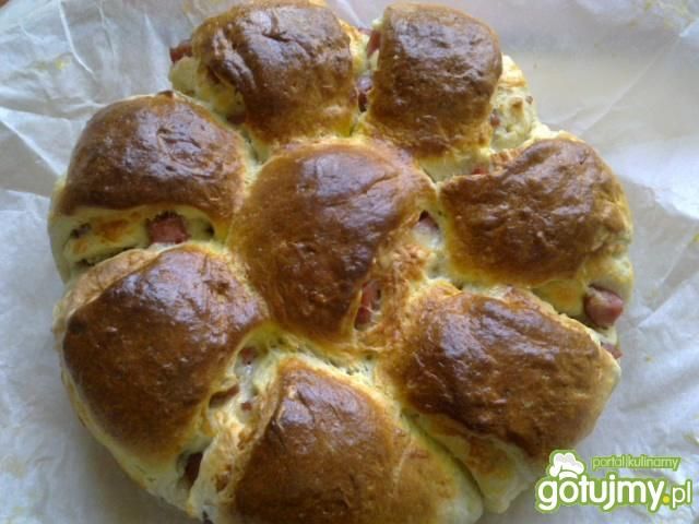 Bułki nadziewane szynka i serem 
