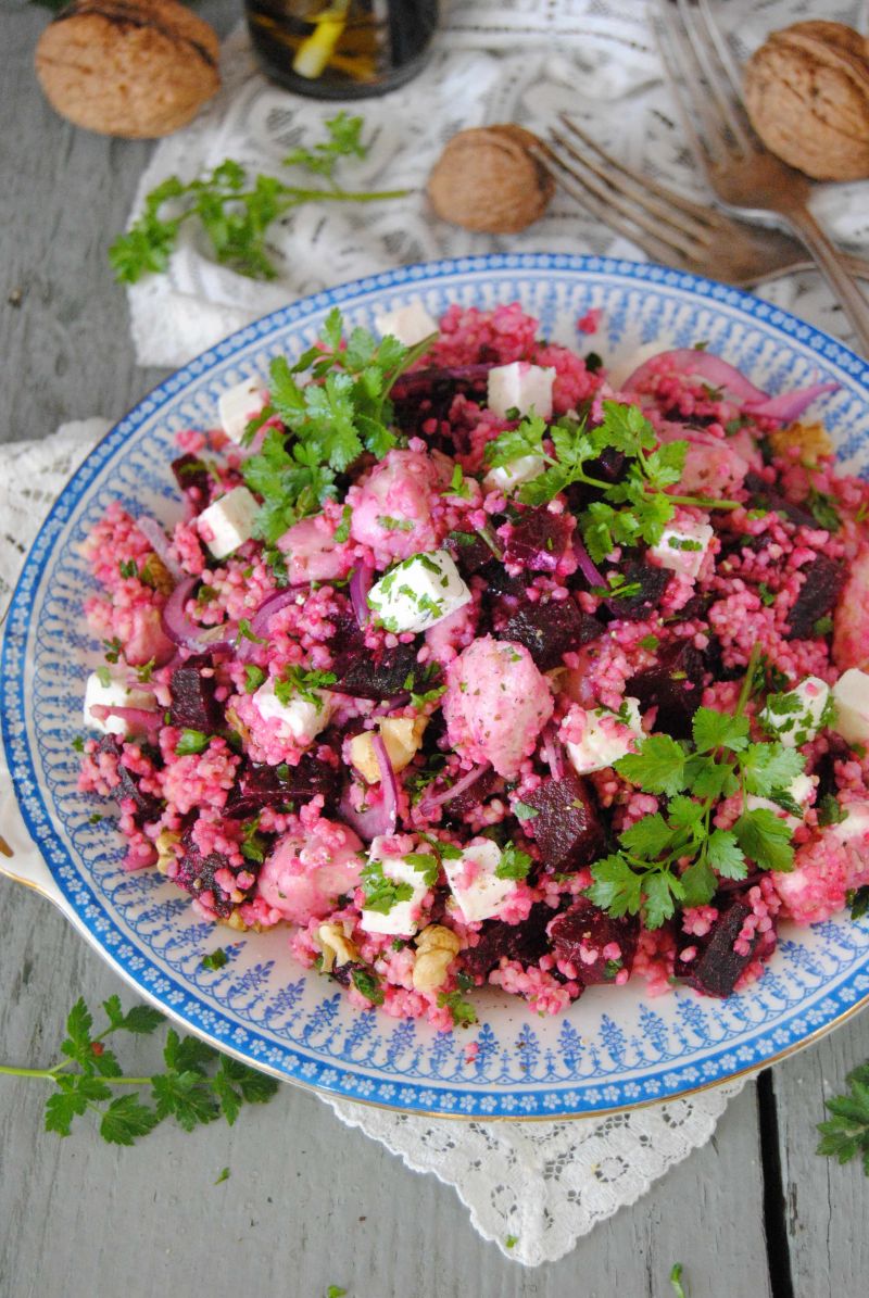 Buraczki z kaszą jaglaną