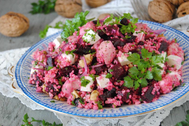 Buraczki z kaszą jaglaną