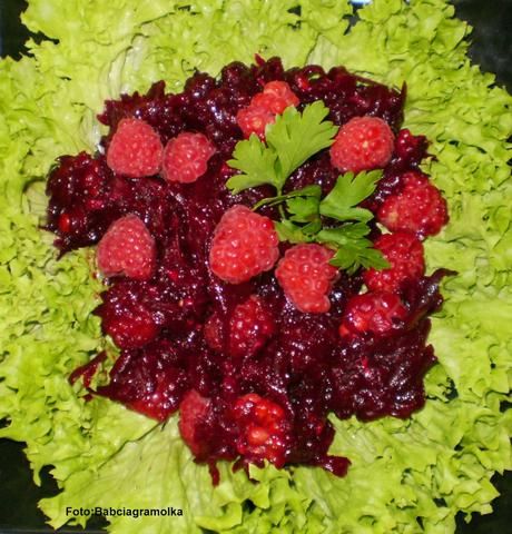 Buraczki z malinami :
