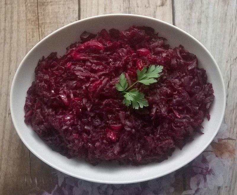 Buraczki z miodem i sokiem z cytryny